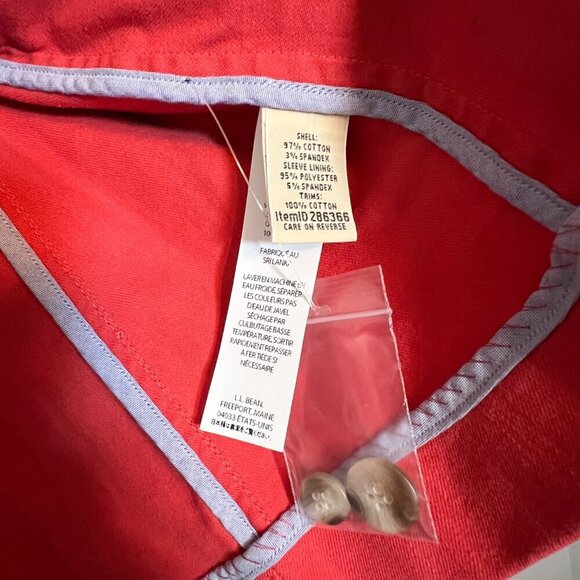 L.L. Bean Women's Cotton Canvas Stretch Blazer Twill Jacket Three Button Size XL - Picture 3 of 6